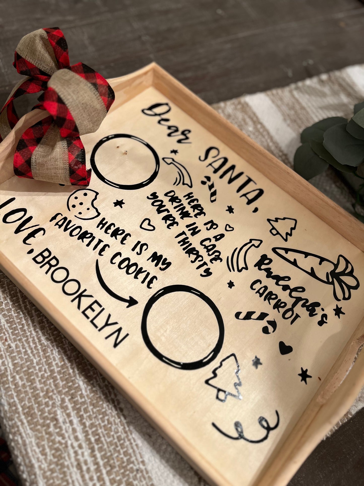 Personalized Santa Tray